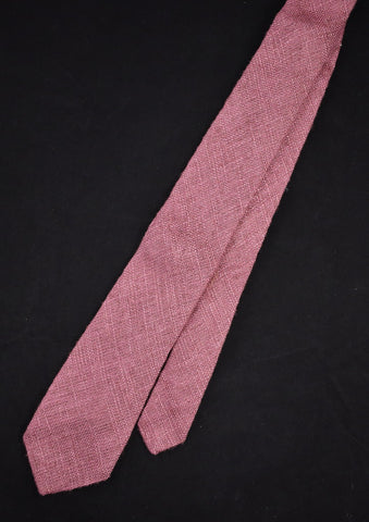 1980s Rose Pink Woven Tie Cats Like Us