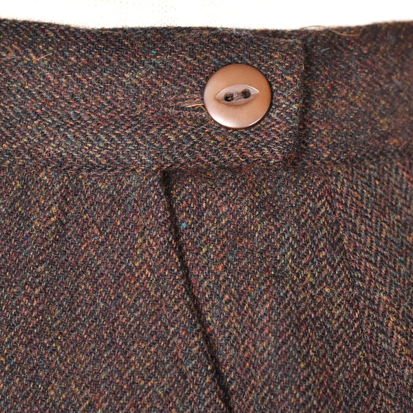 1980s Vintage Brown Wool Weaved Skirt Cats Like Us