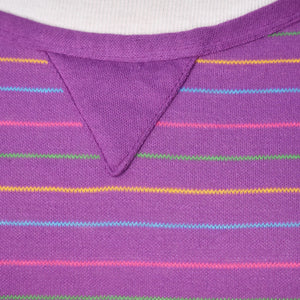 1980s Vintage Purple Striped Sweatshirt Dress Cats Like Us