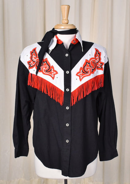 1980s Vintage Western Red & Blk Set Cats Like Us