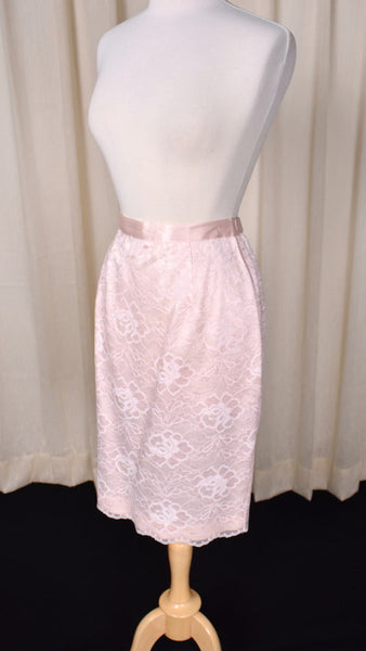 1990s Pink Lace Skirt Suit Set Cats Like Us
