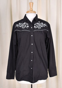 1990s Vintage Gothabilly Swirl Shirt Cats Like Us
