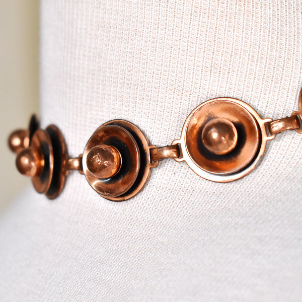 3D Vintage Copper Ball Necklace Cats Like Us