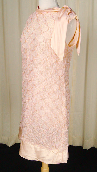 60s does 1920s Pink Lace Dress Cats Like Us