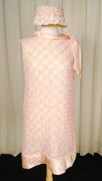 60s does 1920s Pink Lace Dress Cats Like Us