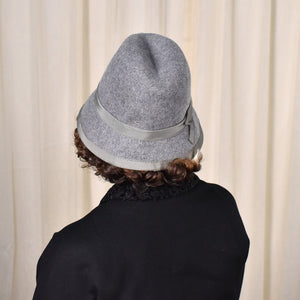 70s does 1920s Vintage Gray Cloche Hat Cats Like Us