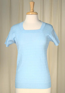 70s does 1940s Blue SS Sweater Cats Like Us