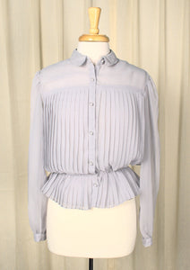 70s does 1940s Gray Blouse Cats Like Us