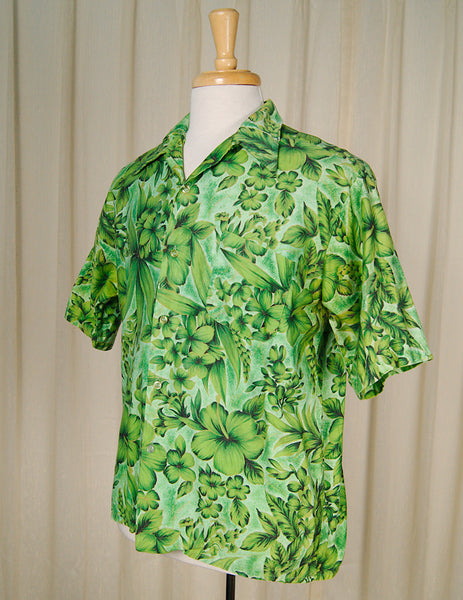70s does 1950s Lucky Tiki Shirt Cats Like Us