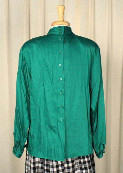 80s does 1940s Emerald Blouse Cats Like Us