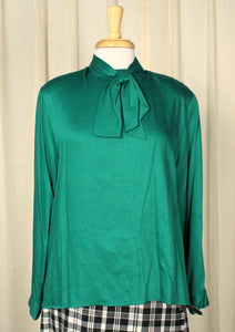80s does 1940s Emerald Blouse Cats Like Us
