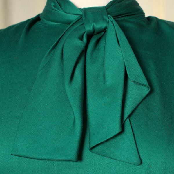80s does 1940s Emerald Blouse Cats Like Us