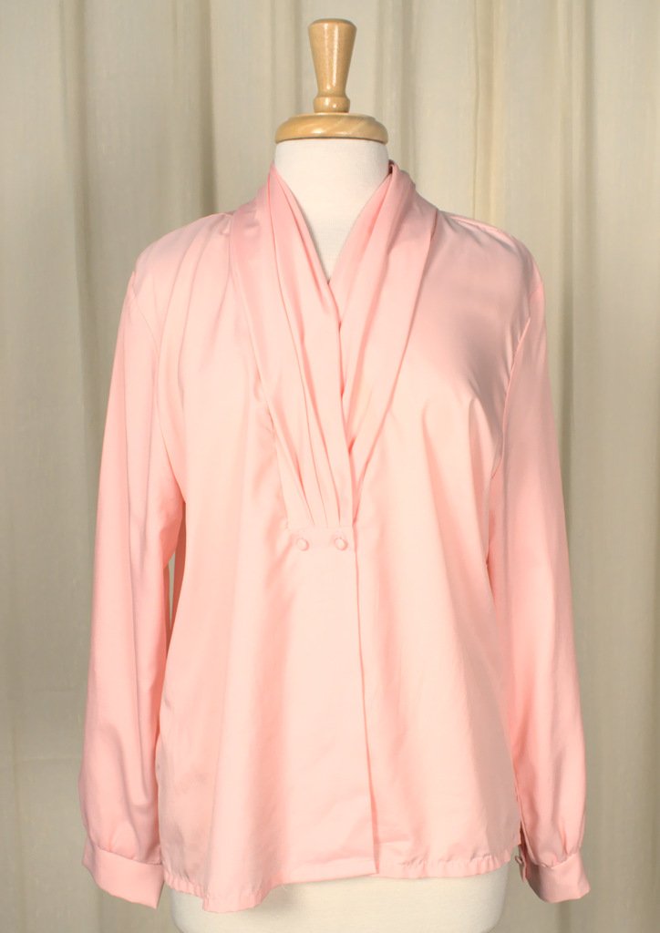 80s does 1940s Peach Blouse Cats Like Us