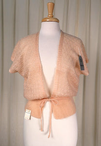80s does 1940s Tan Open Cardi Cats Like Us