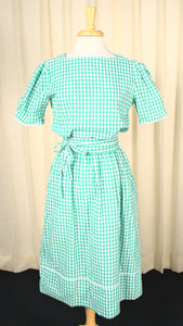 80s does 1940s Vintage Gingham Dress Cats Like Us