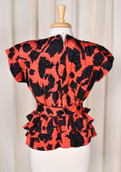 80s does 1940s Vintage Red & Blk Set Cats Like Us