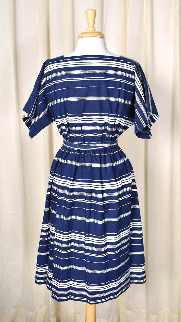 80s does 1940s Vintage Striped Dress by Lady Carol Petites of New york Cats Like Us 80s does 1940s Vintage Striped Dress by Lady Carol Petites of New york Cats Like Us