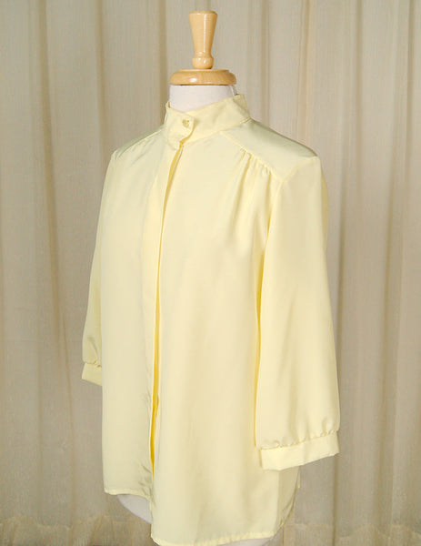 80s does 1940s Yellow Blouse Cats Like Us