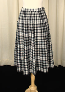 80s does 1950s B & W Kilt Skirt Cats Like Us