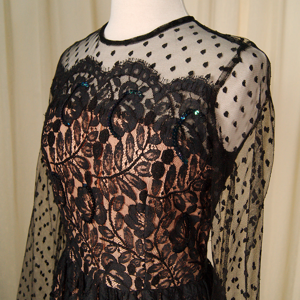 80s does 1950s Black Lace Dress Cats Like Us 80s does 1950s Black Lace Dress Cats Like Us