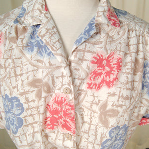 80s does 1950s Floral Shirt Cats Like Us
