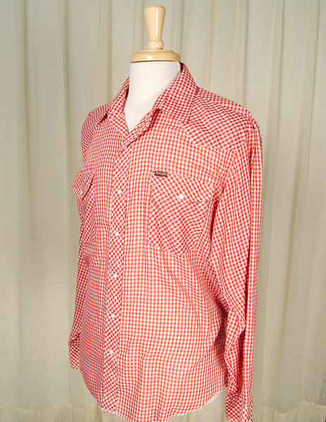 80s does 1950s Gingham Shirt Cats Like Us