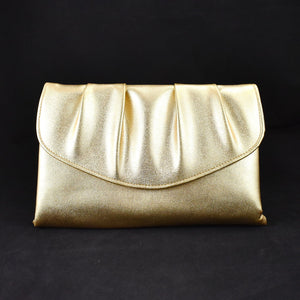 80s does 1950s Gold Vintage Clutch Bag Cats Like Us