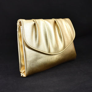 80s does 1950s Gold Vintage Clutch Bag Cats Like Us