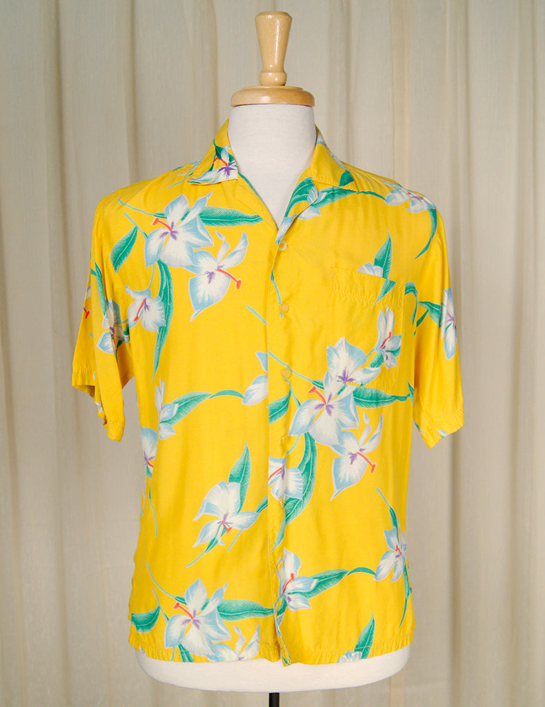 80s does 1960s Tropical Shirt Cats Like Us