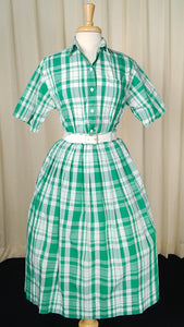 90s does 1950s Plaid Skirt Set Cats Like Us