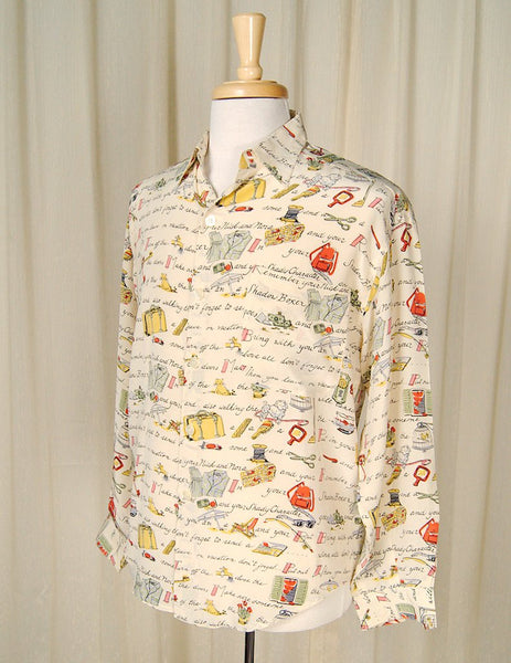 90s does 1950s Vacation Shirt Cats Like Us
