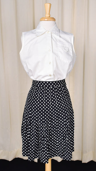 90s does 1950s Vintage Polka Dot Skirt Cats Like Us