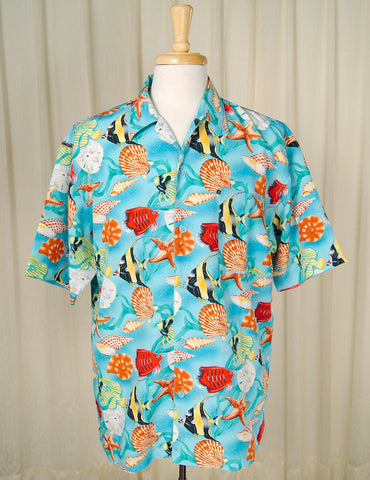 90s does 1960s Fish Shirt Cats Like Us