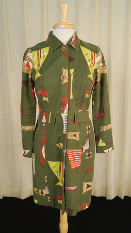 90s does 1960s Tiki MCM Coat Cats Like Us