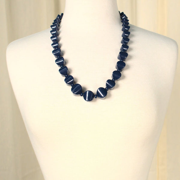 Abstract Navy Necklace Set Cats Like Us