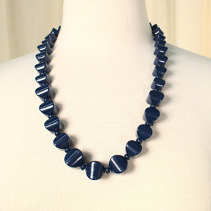 Abstract Navy Necklace Set Cats Like Us
