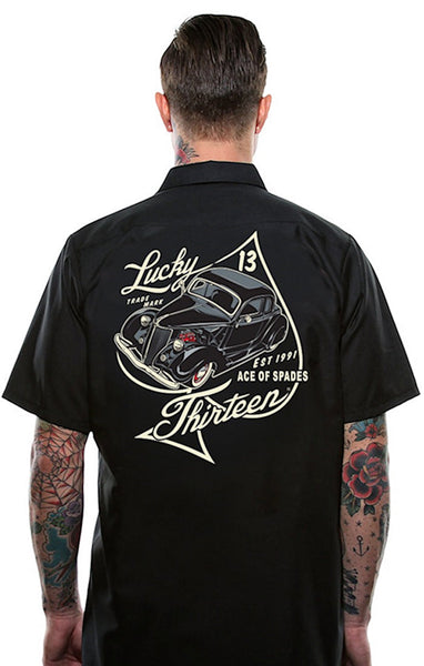 Ace of Spades Work Shirt Cats Like Us