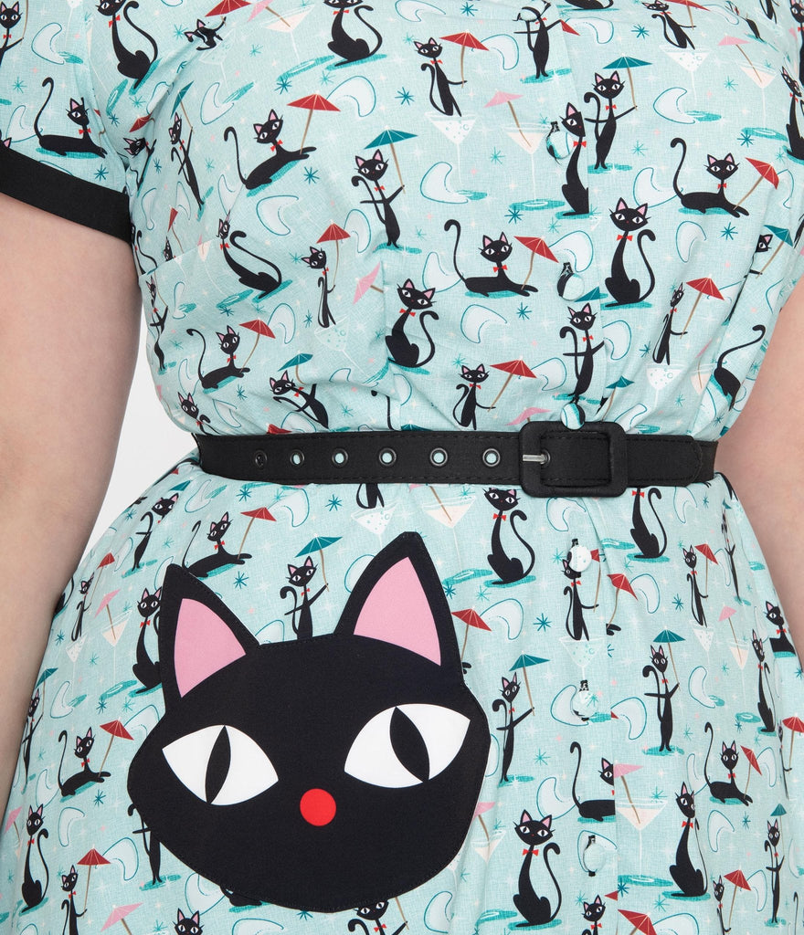 Alexis Kitty Cat Martini Retro Womens Dress by Unique Vintage – Cats Like Us