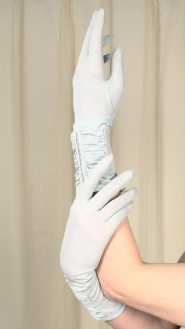 Baby Blue Pearl & Lace Gloves Cats Like Us