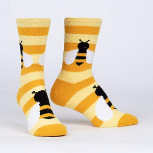 Bee Cozy Slipper Socks Cats Like Us