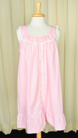 Berkliff Vintage 1960s Pink Lace & Ruffle Gown Cats Like Us
