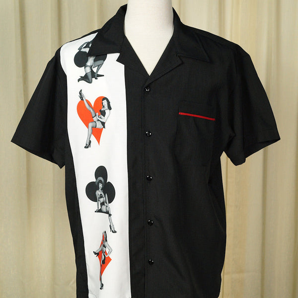 Bettie Page Card Suit Shirt Cats Like Us