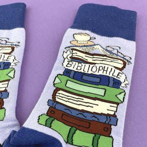 Bibliophile Book Socks Cats Like Us