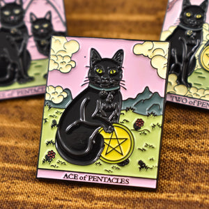 Black Cat Tarot Pin Set Cats Like Us