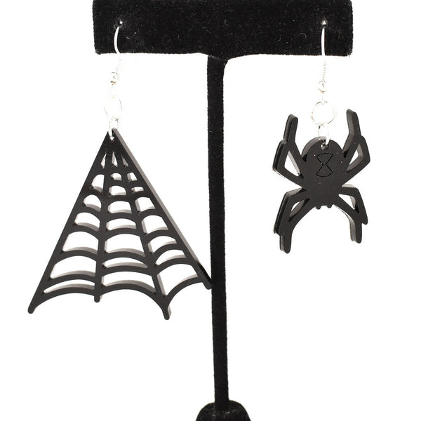 Black Spider Web Earrings Cats Like Us