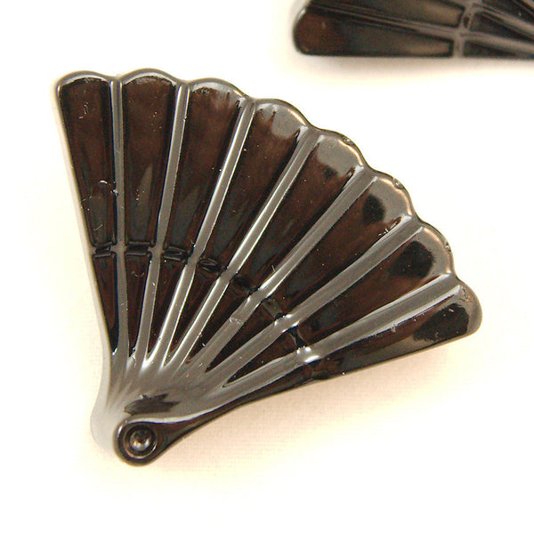 Black Vintage Fan Earrings Cats Like Us