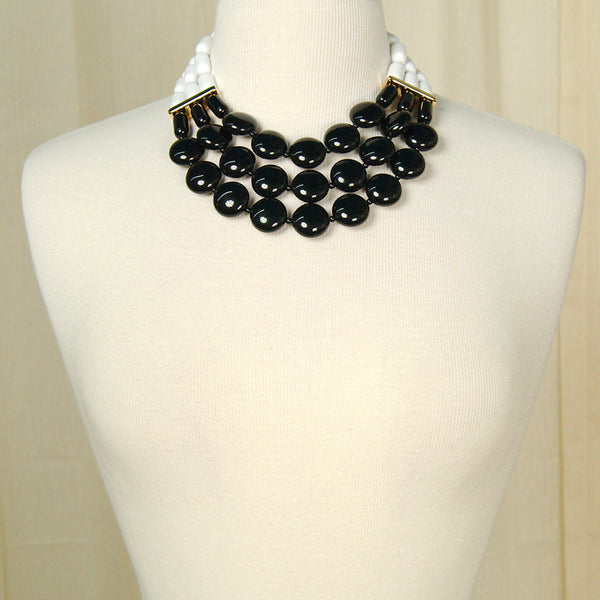 Black & White Tiered Necklace Cats Like Us