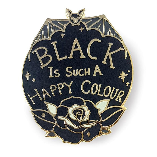Black is Such a Happy Color Pin Cats Like Us