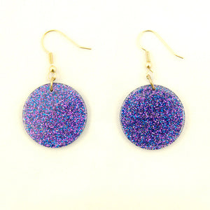 Blue & Purple Glitter Earrings Cats Like Us