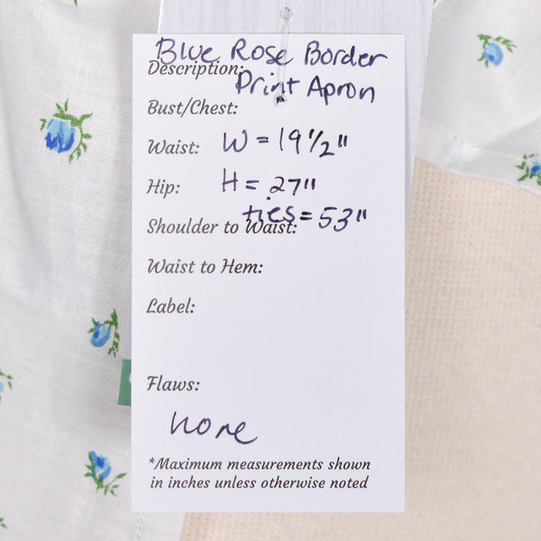 Blue Rose Border Print Apron Cats Like Us